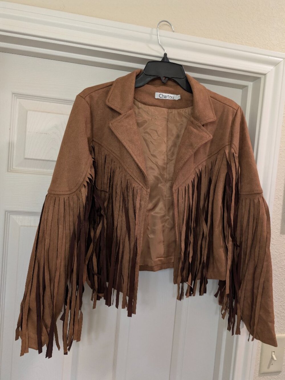 Brown fringe jacket